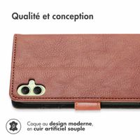imoshion Étui de télephone portefeuille de luxe Samsung Galaxy A05s - Marron