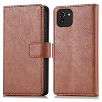imoshion Étui de télephone portefeuille de luxe Samsung Galaxy A03 - Marron