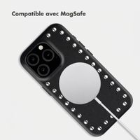 Selencia Coque arrière Studs avec MagSafe Apple iPhone 15 Pro - Velvet Black