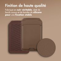 Accezz Portefeuille en cuir avec support - Compatible avec MagSafe et Qi2 - Coffee Brown