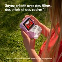 imoshion Kids Camera avec imprimante photo - Appareil photo pour enfants - Photos/Vidéos/Jeux - Lila