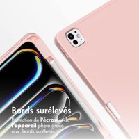 Accezz Coque tablette portefeuille Smart Silicone Apple iPad Pro 13 (2025) M5 / (2024) M4 - Rose