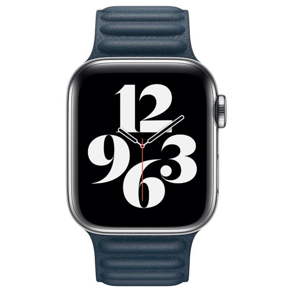 Apple Bracelet Leather Link Apple Watch | 38/40/41/42 mm - Taille M/L - Baltic Blue