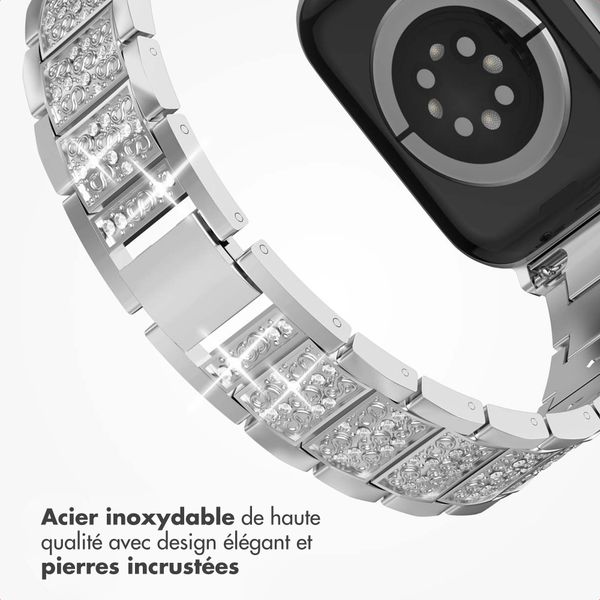 Selencia Bracelet à maillons scintillants Apple Watch | 38/40/41/42 mm - Argent