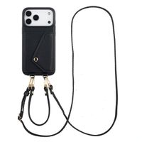 Selencia Coque de télephone Sera avec cordon et porte-cartes enveloppe Apple iPhone 17 Pro Max - Noir