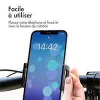 imoshion Mini support de téléphone en aluminium pour vélo - Léger - Universel - Noir
