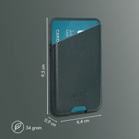 Accezz Porte-cartes en cuir magnétique - Compatible avec Apple Find My - Cedar Green