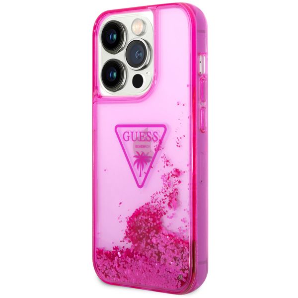 Guess Coque Liquid Glitter Apple iPhone 14 Pro Max - Rose Fuchsia