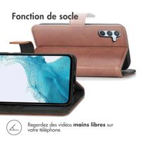 imoshion Étui de télephone portefeuille de luxe Samsung Galaxy A34 (5G) - Marron