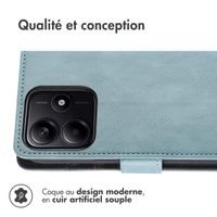 imoshion Étui de télephone portefeuille de luxe Xiaomi Redmi Note 14 (5G) - Bleu clair