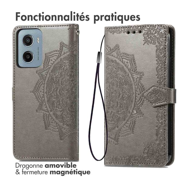 imoshion Etui de télephone Mandala Motorola Moto G05 / E15 - Gris