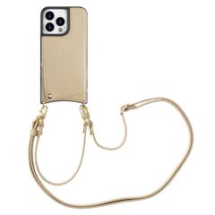 Selencia Coque de télephone Nova avec cordon et porte-cartes Apple iPhone 14 Pro - Beige