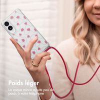 imoshion Coque Design avec cordon Samsung Galaxy S25 Edge - Dusty Rose Connected Hearts