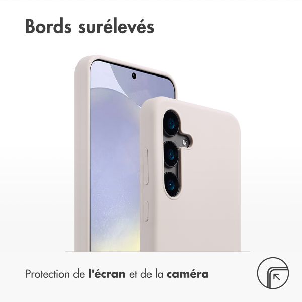 Accezz Coque Liquid Silicone avec MagSafe Samsung Galaxy S24 Plus - Stone
