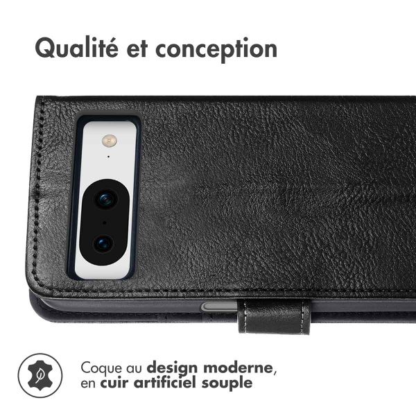imoshion Étui de télephone portefeuille de luxe Google Pixel 8 - Noir