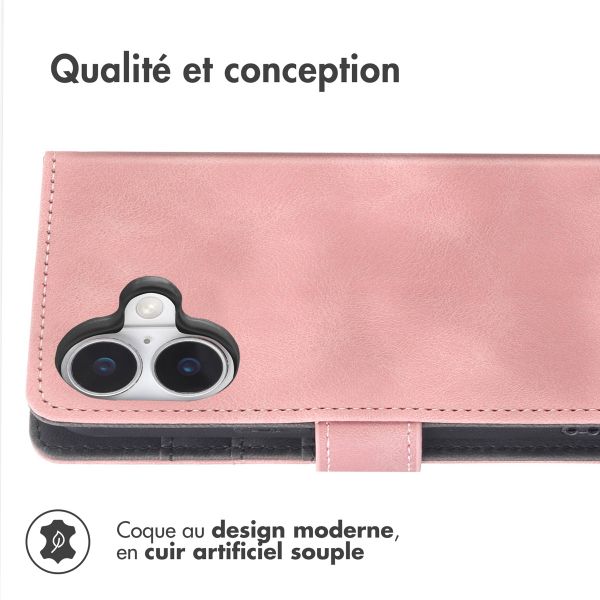 imoshion Etui de télephone portefeuille avec cordon Apple iPhone 16 - Rose