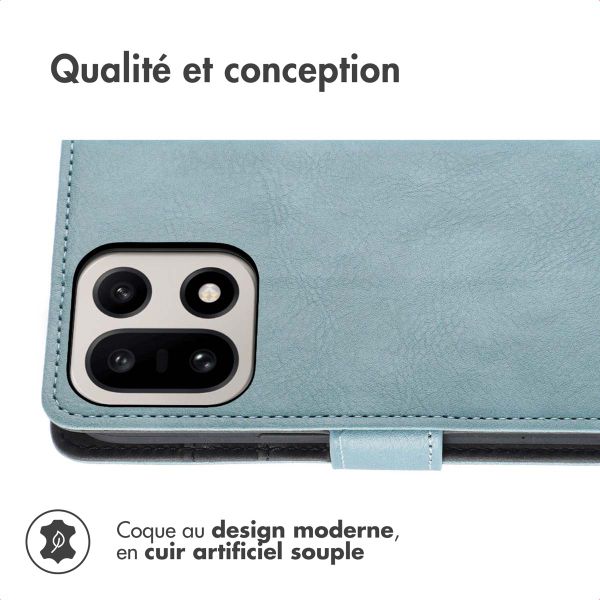 imoshion Étui de télephone portefeuille de luxe OnePlus 15 - Bleu clair
