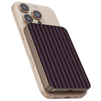 Selencia Powerbank Vivid 5 000 mAh - MagSafe et Qi - Desert Gold / Bonbon Stripe Blueberry