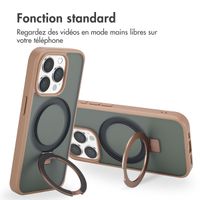 Accezz Coque Ring Stand avec MagSafe Apple iPhone 15 Pro - Marron