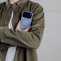 imoshion Coque arrière Color avec Thin MagSafe Ring Apple iPhone 15 Pro - Bleu foncé