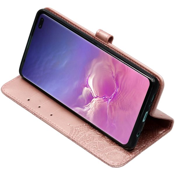 Etui de télephone portefeuille Mandala Samsung Galaxy S10 Plus - Rose