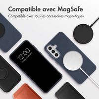 Accezz Coque arrière en cuir avec MagSafe Samsung Galaxy A57 (5G) - Nightfall Blue