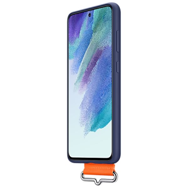 Samsung Original Coque en silicone Ring Samsung Galaxy S21 FE - Bleu foncé