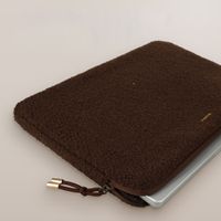 Selencia Housse laptop teddy 13-14 pouces - Choco Brown