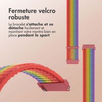 imoshion Bracelet en nylon avec fermeture velcro Samsung Galaxy Watch 7 40/44 mm - Arc-en-ciel