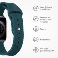 imoshion Bracelet tressé en silicone Apple Watch | 44/45/46/49 mm - Vert foncé