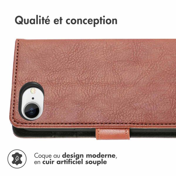 imoshion Étui de télephone portefeuille de luxe Apple iPhone 17e / 16e - Marron