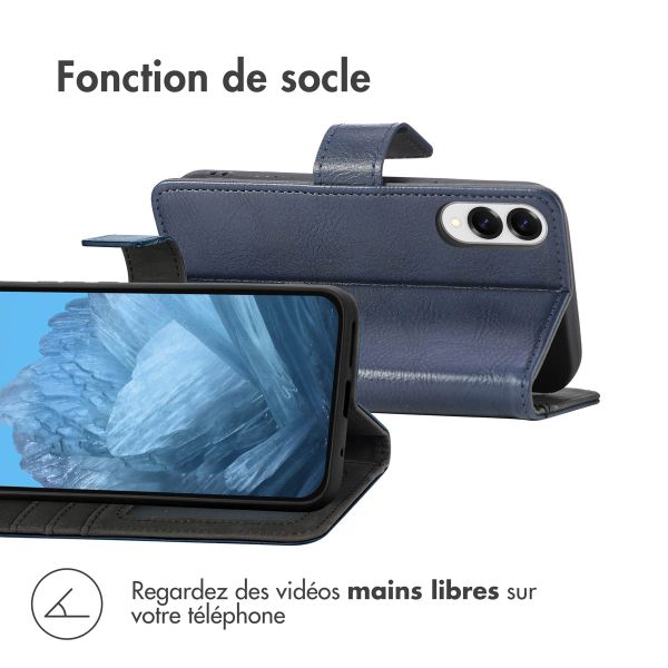 imoshion Étui de télephone portefeuille de luxe Samsung Galaxy S25 Edge - Bleu foncé