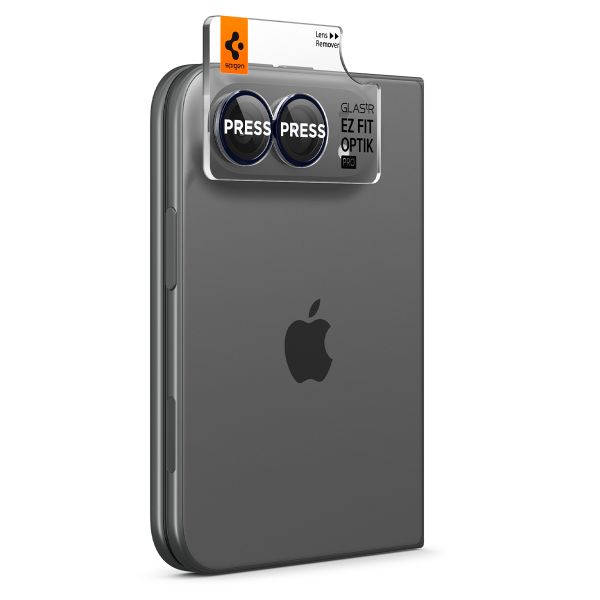 Spigen Optik Pro EZ Fit Lens Protector lot de 2 Apple iPhone Duo - Black