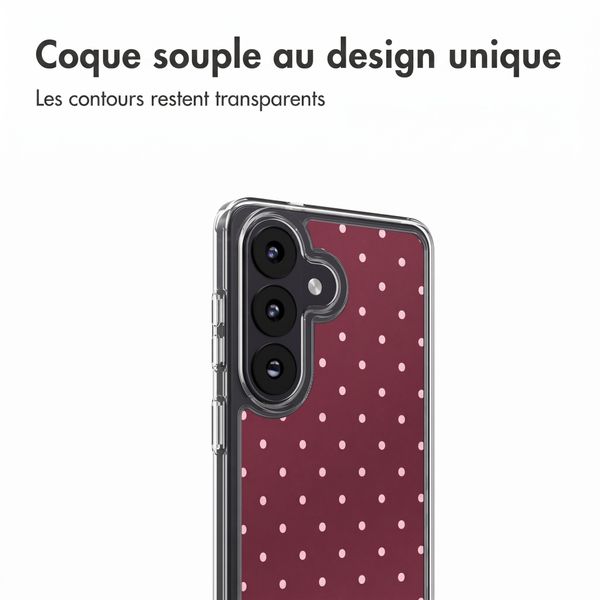 imoshion Coque Design Samsung Galaxy S27 / S26 - Polka Dot Bordeaux