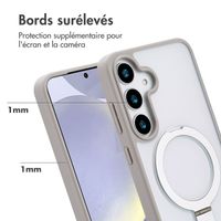 Accezz Coque Ring Stand avec MagSafe Samsung Galaxy S25 Plus - Gris