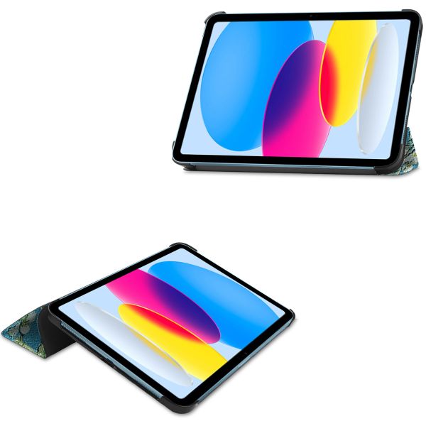 imoshion Coque tablette Design Trifold Apple iPad 11 (2025) 11 pouces A16 / iPad 10 (2022) 10.9 pouces - Green Plant