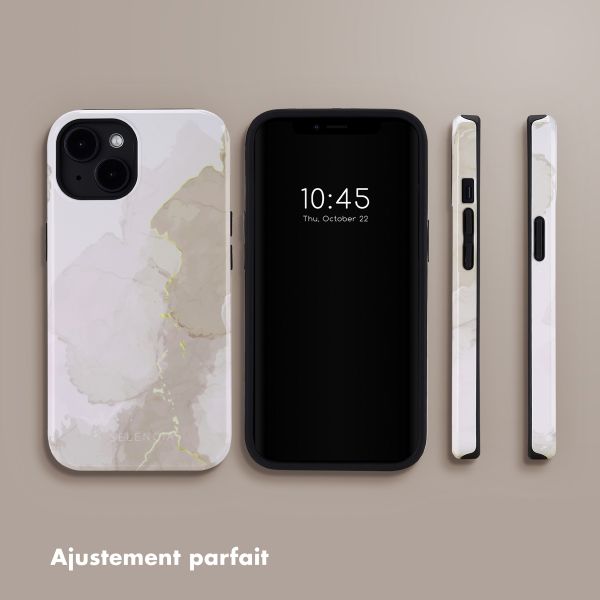 Selencia Coque arrière Vivid avec MagSafe Apple iPhone 14 - Marble Light Brown