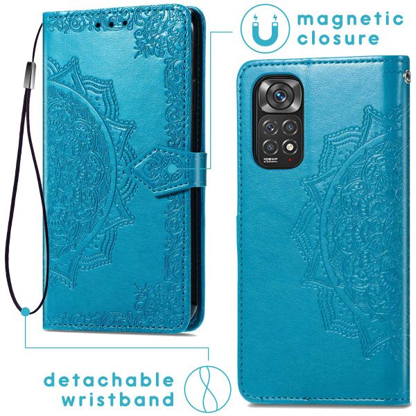 imoshion Etui de télephone Mandala Xiaomi Redmi Note 11 (4G) / Note 11S (4G) - Turquoise