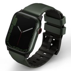 Uniq Bracelet Linus AiroSoft™ en silicone Apple Watch | 44/45/46/49 mm - Moss Green
