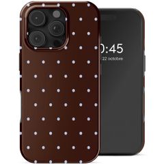 Selencia Coque arrière Vivid avec MagSafe Apple iPhone 16 Pro Max - Happy Dots Chocolate