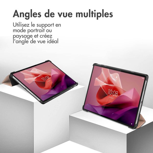 imoshion Coque tablette Trifold Lenovo Tab P12 - Rose Doré