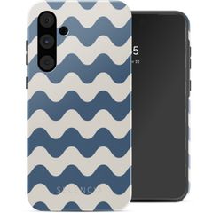 Selencia Coque arrière Vivid Samsung Galaxy A55 - Wave Vibes Classic Blue
