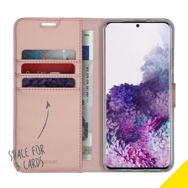 Accezz Étui de télephone Wallet Samsung Galaxy S20 Plus - Rose Doré