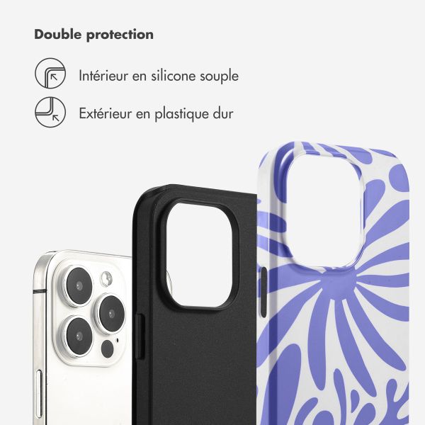Selencia Coque arrière Vivid Apple iPhone 14 - Modern Bloom Sapphire Blue