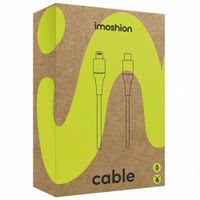 imoshion ﻿Câble Lightning vers USB-C - Non MFi - Textile tressé - 1,5 mètre - Blanc