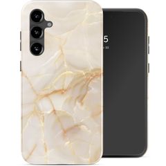 Selencia Coque arrière Vivid Samsung Galaxy S23 FE - Golden Beige Marble