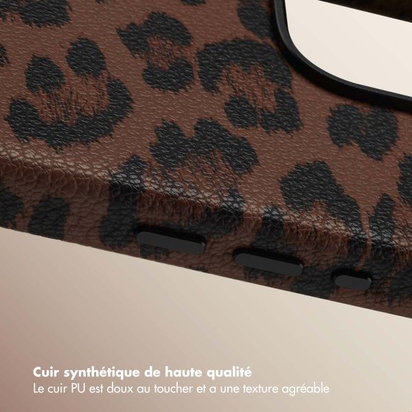 Selencia Coque Sabi imprimé panthère avec MagSafe Apple iPhone 16 Pro Max - Mocha Brown
