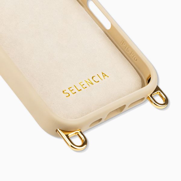 Selencia Coque arrière Rivièra avec MagSafe avec crochets amovibles Apple iPhone 16 Pro Max - Milky Latte