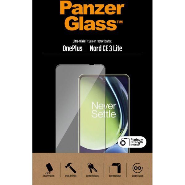 PanzerGlass Protection d'écran Ultra-Wide Fit Anti-bactérienne OnePlus Nord CE 3 Lite (5G)