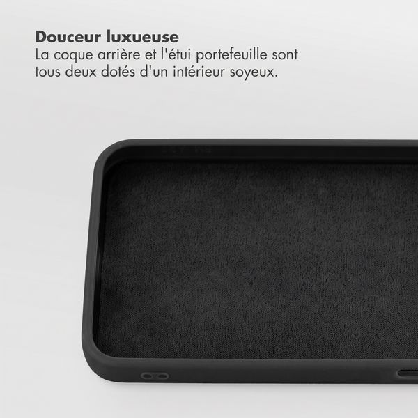 Accezz Coque portefeuille Edge amovible avec MagSafe Samsung Galaxy A27 (5G) - Noir